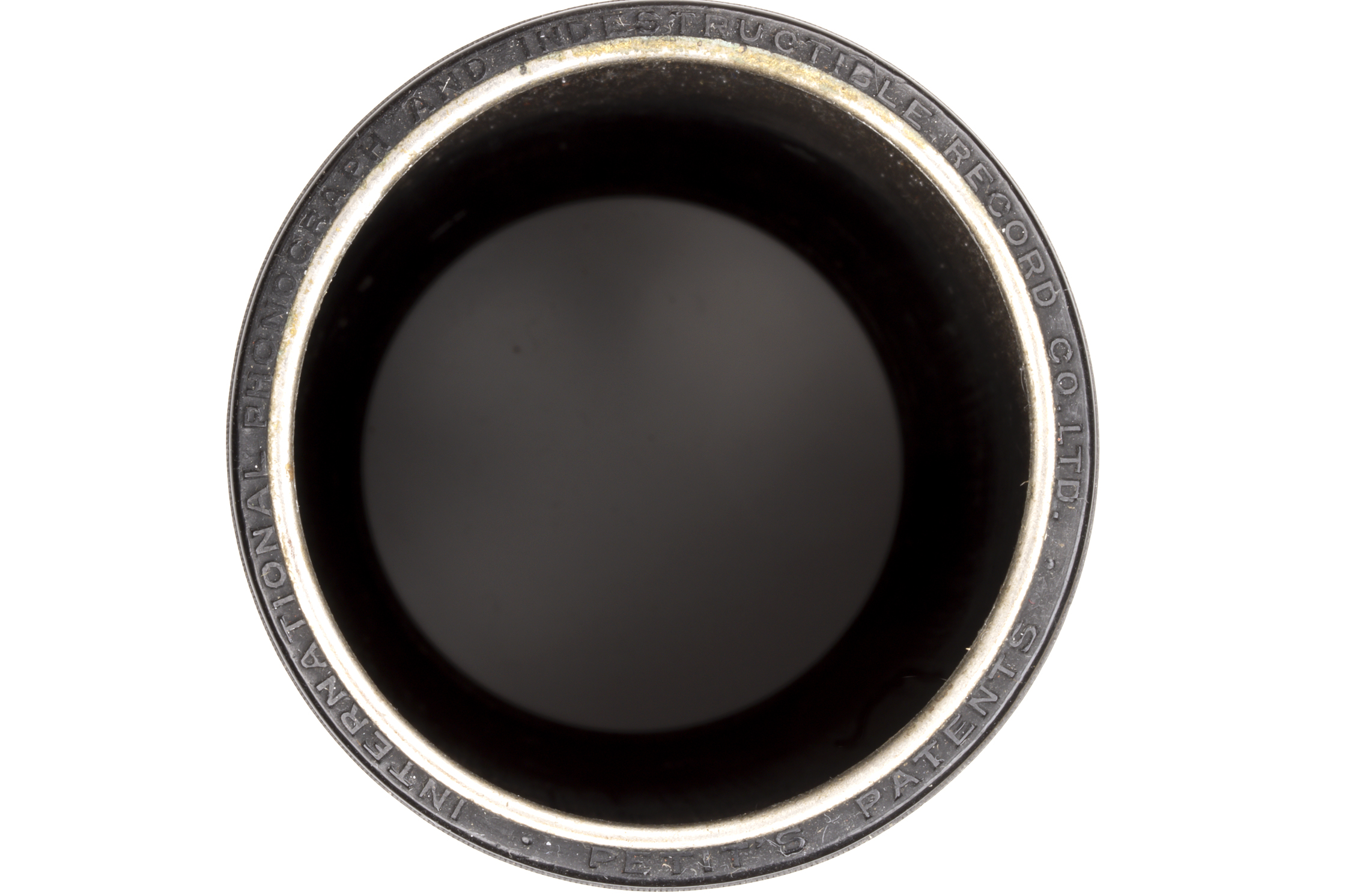 End of cylinder with manufacturer's info