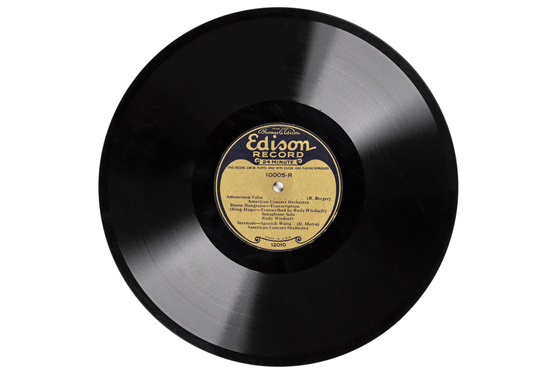 10 in. Edison Long Playing Record 10005R
