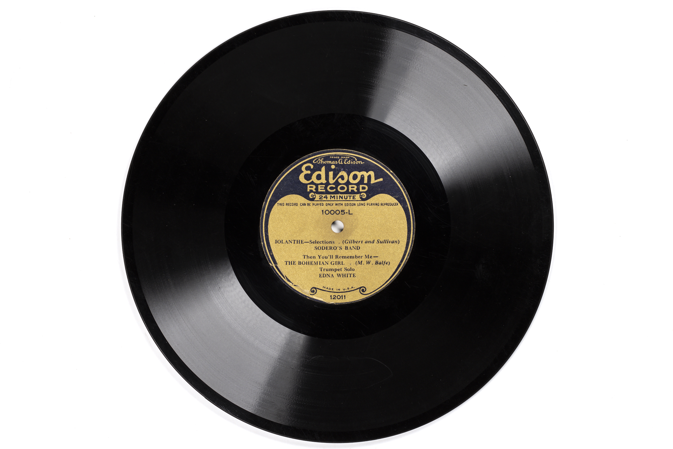 10 in. Edison Long Playing Record 10005L